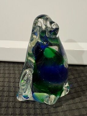Vintage Murano-Style Art Glass Penguin Paperweight